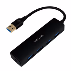 LogiLink UA0295 hub di interfaccia USB 3.2 Gen 1 (3.1 Gen 1) Type-A 5000 Mbit/s Nero