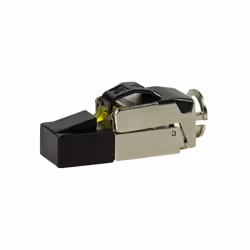 LogiLink MP0081, RJ45, Nero, Metallico, Maschio, Dritto, Metallo, Plastica, Cat8.1
