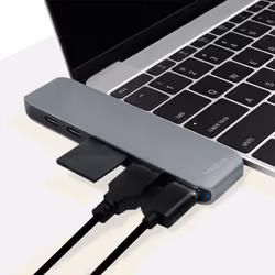 LogiLink UA0302 replicatore di porte e docking station per laptop USB 3.2 Gen 1 (3.1 Gen 1) Type-C Alluminio, Nero - Vista aggiuntiva 6