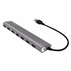 LogiLink UA0308 hub di interfaccia USB 3.2 Gen 1 (3.1 Gen 1) Type-A 5000 Mbit/s Grigio - Vista aggiuntiva 4