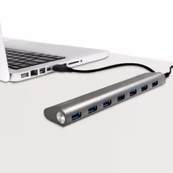 LogiLink UA0308 hub di interfaccia USB 3.2 Gen 1 (3.1 Gen 1) Type-A 5000 Mbit/s Grigio - Vista aggiuntiva 6
