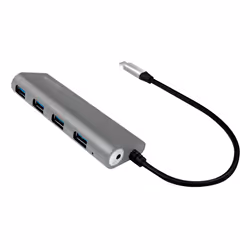 LogiLink UA0309 hub di interfaccia USB 3.2 Gen 1 (3.1 Gen 1) Type-C 5000 Mbit/s Grigio