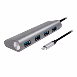 LogiLink UA0309 hub di interfaccia USB 3.2 Gen 1 (3.1 Gen 1) Type-C 5000 Mbit/s Grigio - Vista aggiuntiva 5