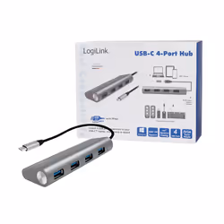 LogiLink UA0309 hub di interfaccia USB 3.2 Gen 1 (3.1 Gen 1) Type-C 5000 Mbit/s Grigio - Vista aggiuntiva 7