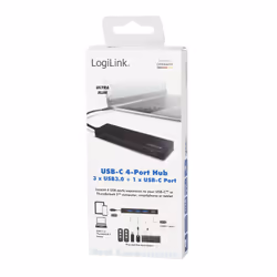LogiLink UA0311 hub di interfaccia USB 3.2 Gen 1 (3.1 Gen 1) Type-C 5000 Mbit/s Nero - Vista aggiuntiva 4
