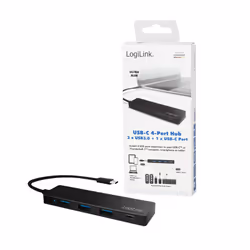 LogiLink UA0311 hub di interfaccia USB 3.2 Gen 1 (3.1 Gen 1) Type-C 5000 Mbit/s Nero - Vista aggiuntiva 5