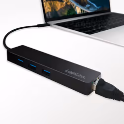 LogiLink UA0313 replicatore di porte e docking station per laptop USB 3.2 Gen 1 (3.1 Gen 1) Type-C Nero