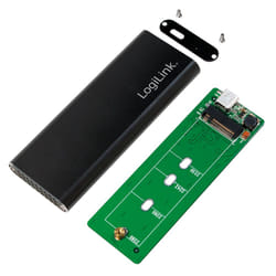 LogiLink UA0314 contenitore di unità di archiviazione Box esterno SSD Nero M.2