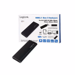 LogiLink UA0314 contenitore di unità di archiviazione Box esterno SSD Nero M.2 - Vista aggiuntiva 4