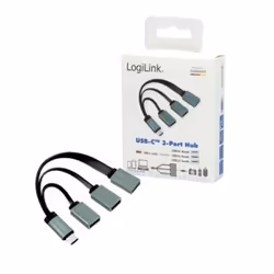 LogiLink UA0315 hub di interfaccia USB 3.2 Gen 1 (3.1 Gen 1) Type-C 5000 Mbit/s Nero, Grigio - Vista aggiuntiva 7