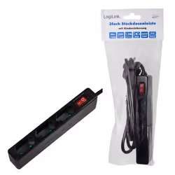 LogiLink LPS230B prolunghe e multiple 1,5 m 3 presa(e) AC Nero - Vista aggiuntiva 5