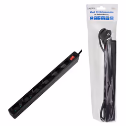 LogiLink LPS232B prolunghe e multiple 1,5 m 6 presa(e) AC Interno Nero - Vista aggiuntiva 5