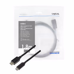 LogiLink UA0335 cavo e adattatore video 1,8 m USB tipo-C DisplayPort Nero - Vista aggiuntiva 3