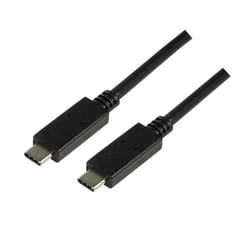 LogiLink CU0128 cavo USB USB 3.2 Gen 2 (3.1 Gen 2) 0,5 m USB C Nero