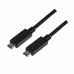 LogiLink CU0129, 1 m, USB C, USB C, USB 3.2 Gen 2 (3.1 Gen 2), 10 Gbit/s, Nero