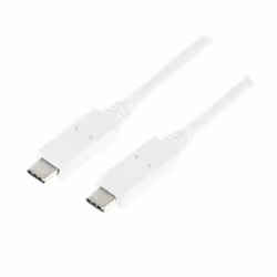 LogiLink CU0131, 1 m, USB C, USB C, USB 3.2 Gen 2 (3.1 Gen 2), 10 Gbit/s, Bianco