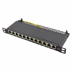 LogiLink NP0069, Gigabit Ethernet, RJ-45, Nero, Metallo, 0.5U