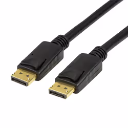 LogiLink CV0119, 1 m, DisplayPort, DisplayPort, Maschio, Maschio, Nero