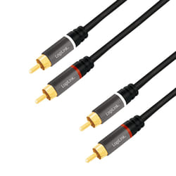 LogiLink CA1203 cavo audio 1,5 m 2 x RCA Nero