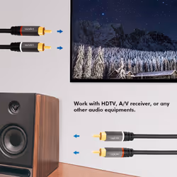 LogiLink CA1203 cavo audio 1,5 m 2 x RCA Nero - Vista aggiuntiva 3