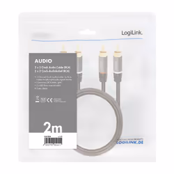 LogiLink CA1204 cavo audio 2 m 2 x RCA Nero - Vista aggiuntiva 4