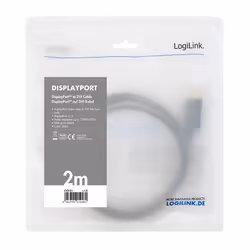 LogiLink CV0131 cavo e adattatore video 2 m DisplayPort DVI Nero - Vista aggiuntiva 6