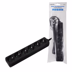 LogiLink LPS238B prolunghe e multiple 1,5 m 6 presa(e) AC Interno Nero - Vista aggiuntiva 4