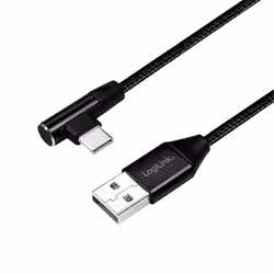 LogiLink CU0137, 0,3 m, USB A, USB C, USB 2.0, 0,48 Gbit/s, Nero