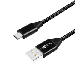LogiLink CU0144 cavo USB USB 2.0 1 m USB A Micro-USB B Nero