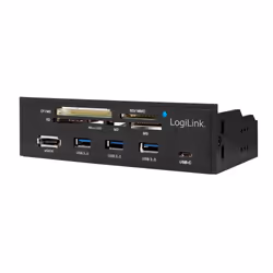 LogiLink UA0341, CF, MS Micro (M2), Memory Stick (MS), MicroSD (TransFlash), SD, xD, Nero, 5.25", 5000 Mbit/s, RoHS, CE, SATA