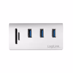 LogiLink CR0045 hub di interfaccia USB 3.2 Gen 1 (3.1 Gen 1) Type-A 5000 Mbit/s Argento