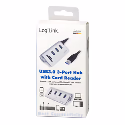 LogiLink CR0045 hub di interfaccia USB 3.2 Gen 1 (3.1 Gen 1) Type-A 5000 Mbit/s Argento - Vista aggiuntiva 8