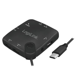 LogiLink UA0344 hub di interfaccia USB 2.0 Type-C Nero