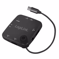 LogiLink UA0344 hub di interfaccia USB 2.0 Type-C Nero