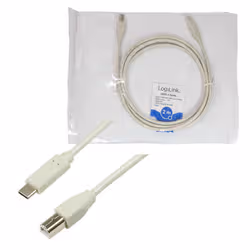 LogiLink CU0161 cavo USB USB 2.0 2 m USB C USB B Grigio - Vista aggiuntiva 5