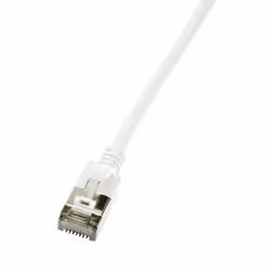 LogiLink CQ9021S, 0,5 m, Cat6a, S/UTP (STP), RJ-45, RJ-45, Bianco