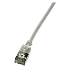 LogiLink Slim U/FTP cavo di rete Grigio 0,5 m Cat6a U/FTP (STP)