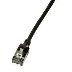 LogiLink Slim U/FTP cavo di rete Nero 1 m Cat6a U/FTP (STP)