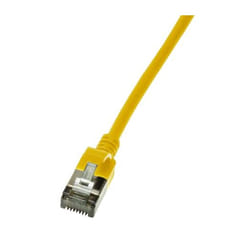 LogiLink Slim U/FTP cavo di rete Giallo 0,5 m Cat6a U/FTP (STP)