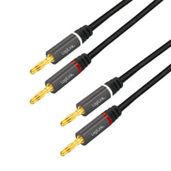 LogiLink CA1210 cavo audio 3 m 2 x Banana Nero