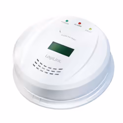 LogiLink SC0111, Rivelatore di monossido di carbonio, Con cavo e senza cavo, Bianco, 85 dB, 1 m, Montato su superficie