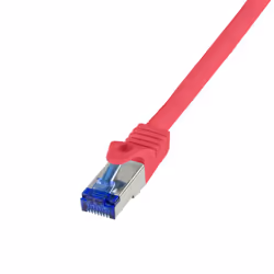 LogiLink C6A014S, 0,25 m, Cat6a, S/FTP (S-STP), RJ-45, RJ-45, Rosso