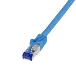 LogiLink C6A036S cavo di rete Blu 1 m Cat6a S/FTP (S-STP)