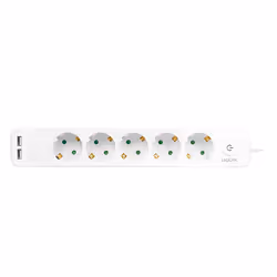 LogiLink LPS249U prolunghe e multiple 1,5 m 5 presa(e) AC Interno Bianco