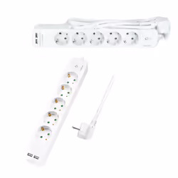 LogiLink LPS249U prolunghe e multiple 1,5 m 5 presa(e) AC Interno Bianco - Vista aggiuntiva 5
