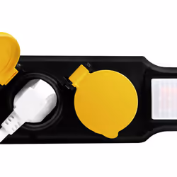LogiLink LPS255 prolunghe e multiple 1,5 m 5 presa(e) AC Esterno Nero, Giallo - Vista aggiuntiva 5