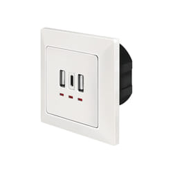 LogiLink PA0254 presa energia 2 x USB A + 1 x USB C Bianco