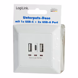 LogiLink PA0254 presa energia 2 x USB A + 1 x USB C Bianco - Vista aggiuntiva 7