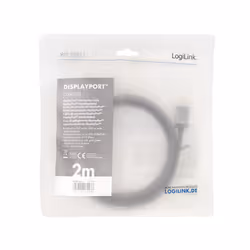 LogiLink CDA0101 cavo DisplayPort 2 m Nero, Grigio - Vista aggiuntiva 4