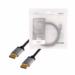 LogiLink CDA0101 cavo DisplayPort 2 m Nero, Grigio - Vista aggiuntiva 5